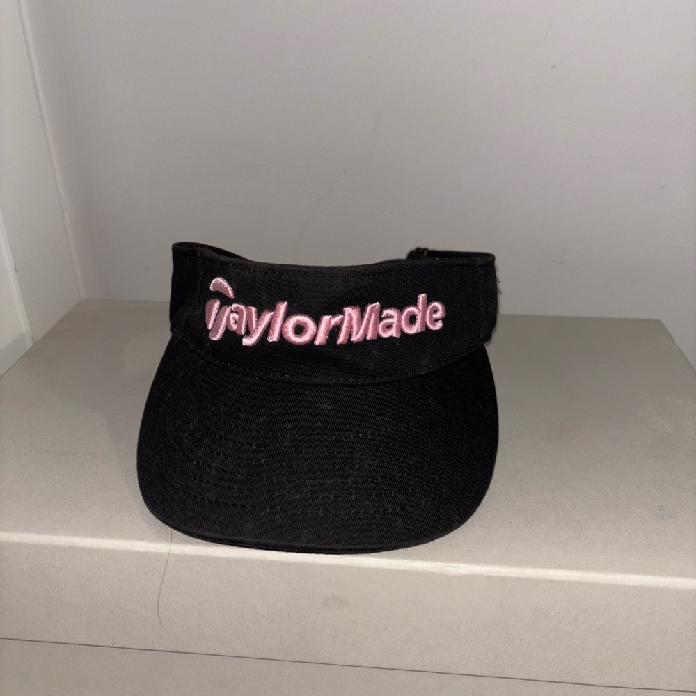 TaylorMade Black Visor with Pink Embroidery